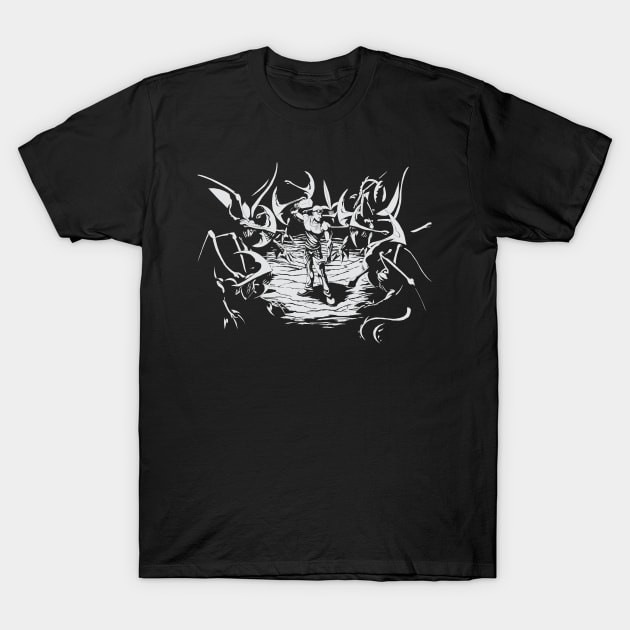 Pitch Black T-Shirt by MalSemmensArt